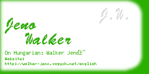 jeno walker business card